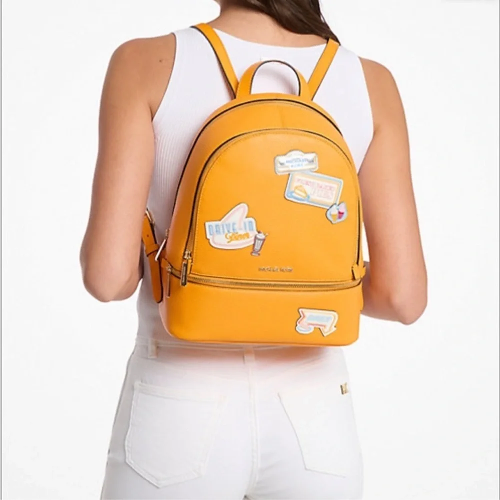 Michael Kors Mustard Backpack with Patches Michael Kors Mustard Backpack with Patches main image 2